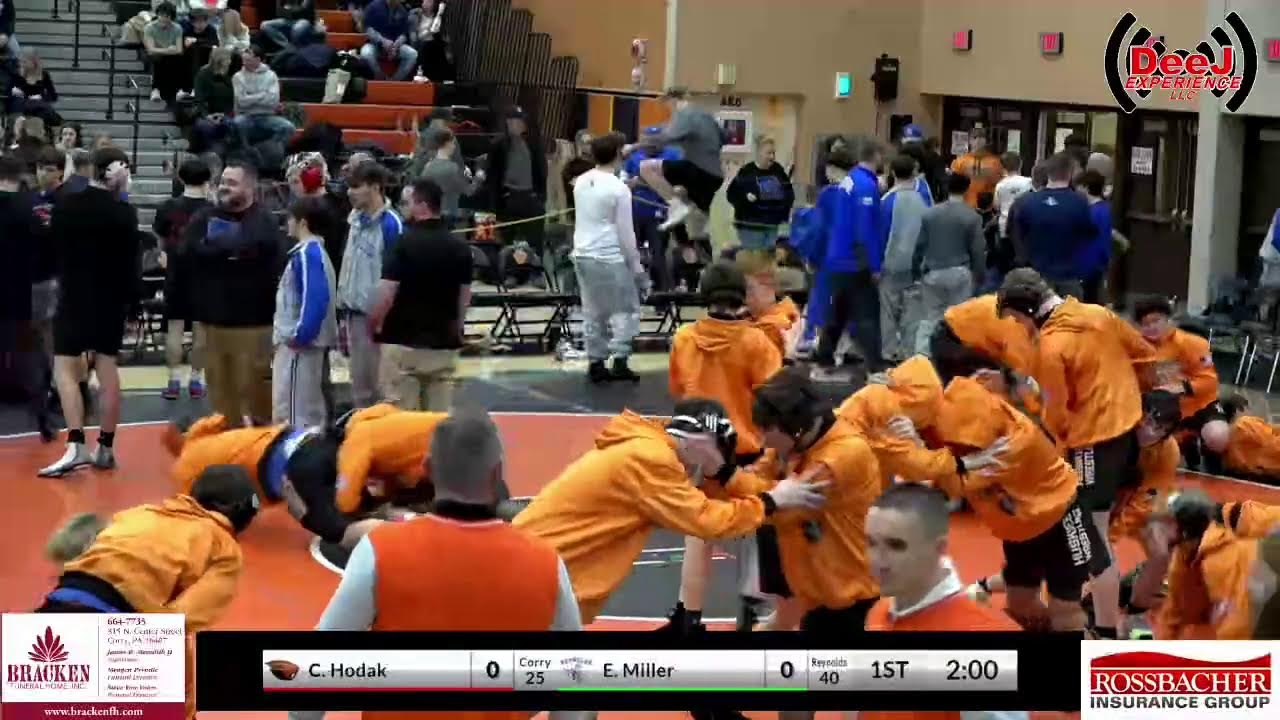 PIAA D-10 BOYS WRESTLING SEMI-FINALS CORRY BEAVERS VS REYNOLDS RAIDERS