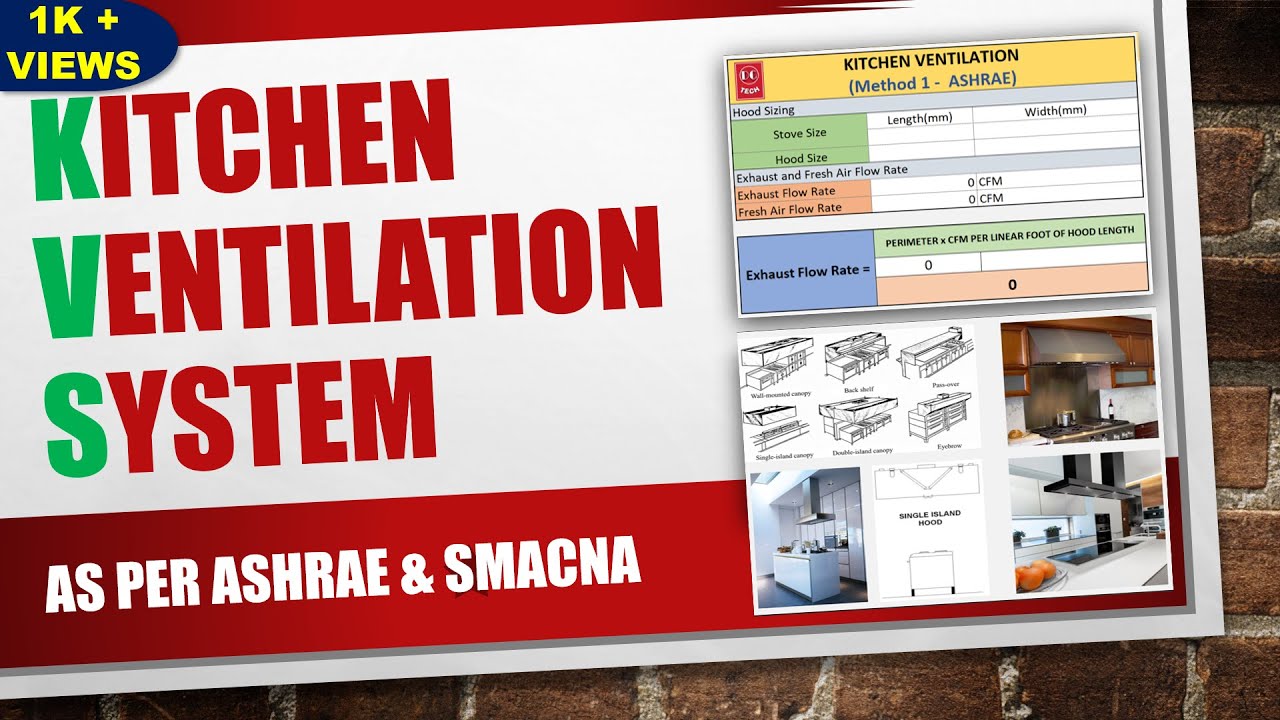 KITCHEN VENTILATION SYSTEM CALCULATION BY ASHRAE & SMACNA IN HVAC SYSTEM IN HINDI