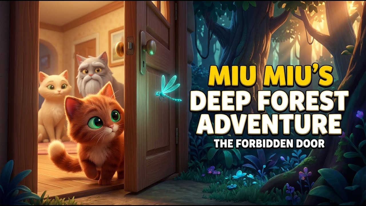 A mischievous kitten wandered deep into the forest.