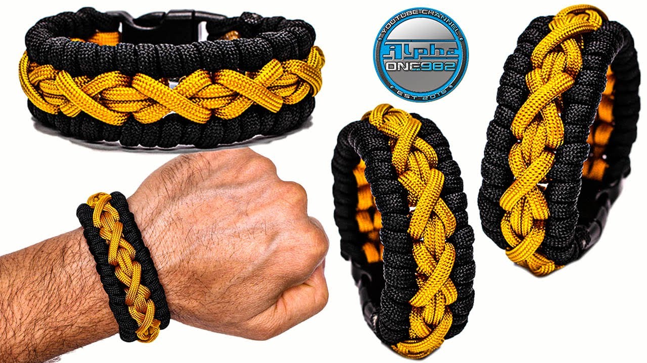 How to Make a Paracord Bracelet X Chain Links Knot Tutorial DIY