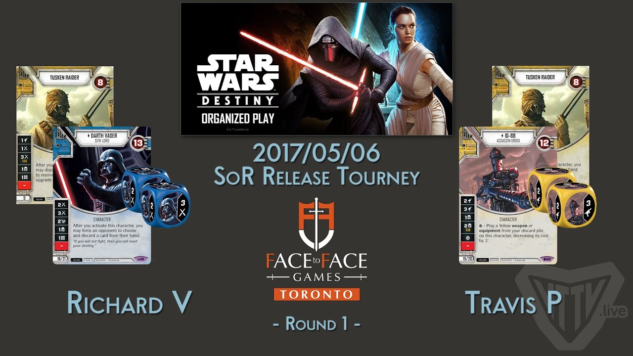 Star Wars: Destiny - eVader/Raider vs. eIG-88/Raider - 2017-05-06 | SoR release | Round 1/6