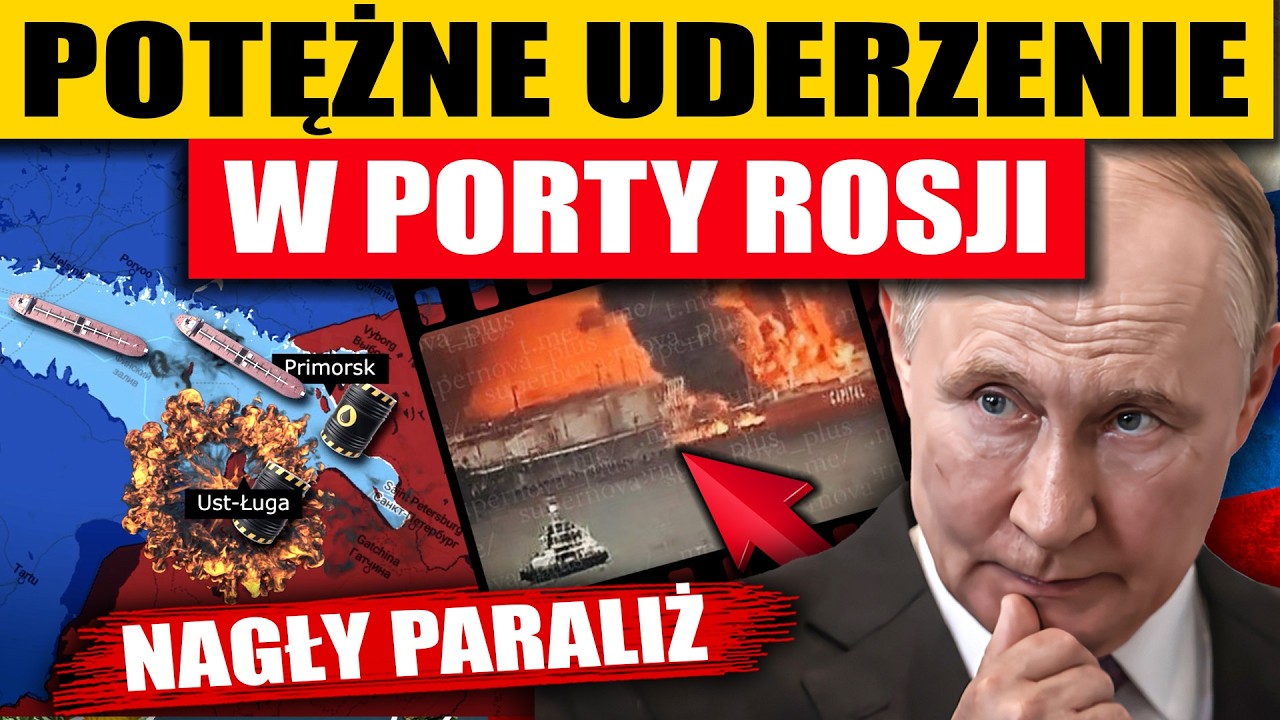 POTĘŻNY ATAK NA ROSJĘ - PORTY W OGNIU