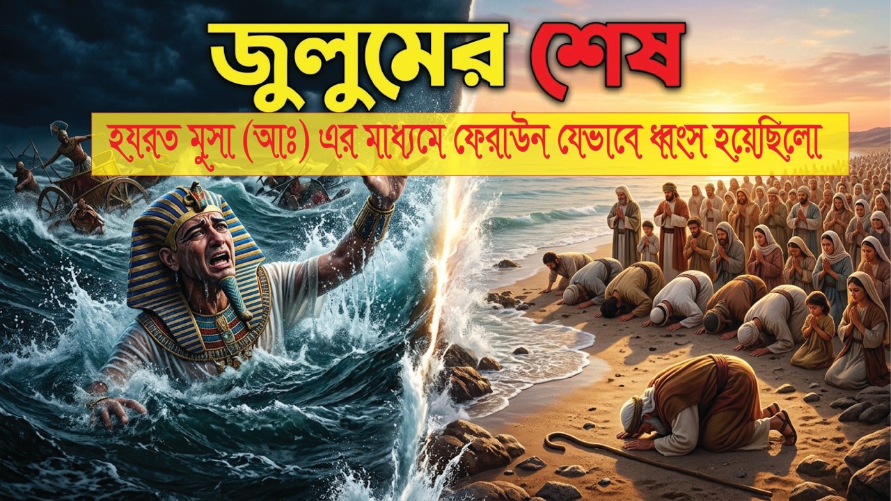 ফেরাউনের পতন ও মুসা নবীর অলৌকিক কাহিনী 🌊 | Story of Prophet Musa and Firaun