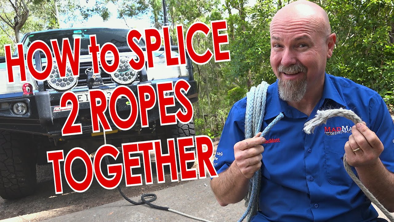 How to SPLICE 2 ROPES TOGETHER - Winch rope or other synthetic rope!