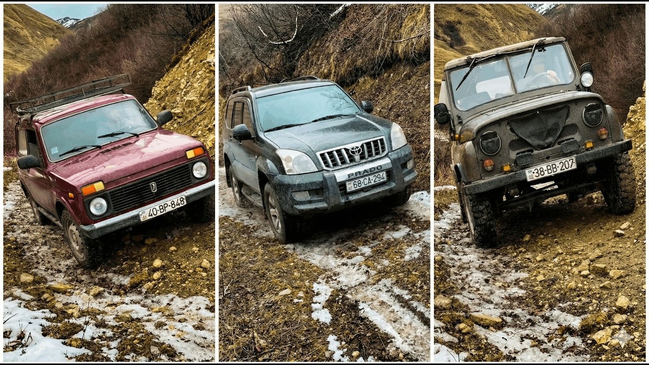 Оффроуд в горах Гусара: УАЗ 469, Нива и Prado против  грязи!          Mountain Off-Road! Part2