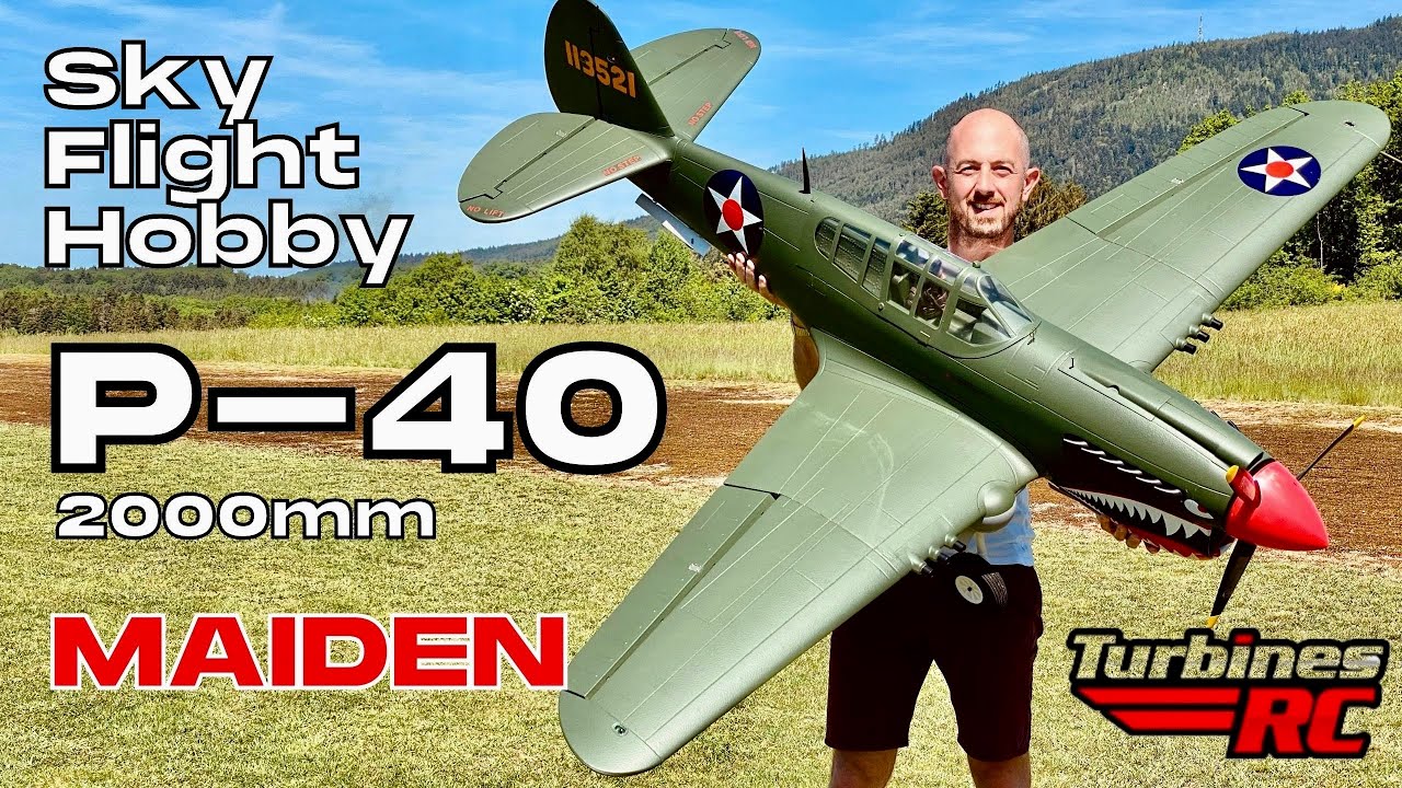 WORLD'S LARGEST Foam P-40 Warhawk 2000mm (Sky Flight Hobby) | MAIDEN | (English/Français) 4K 60fps