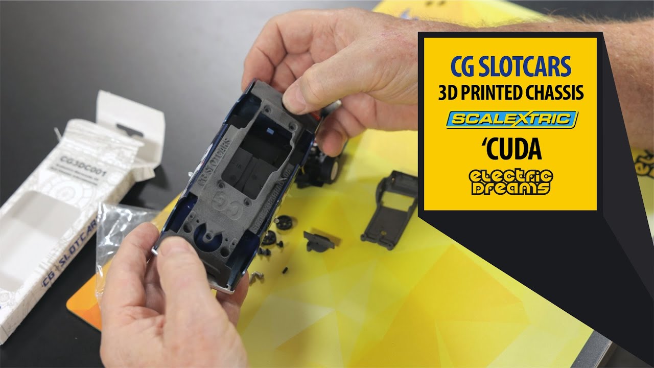 Electric Dreams presents: 3D Printed Chassis for Scalextric 'Cuda by CG Slot
