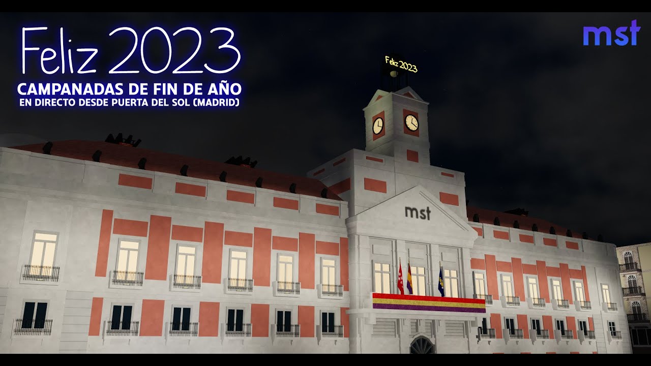 Campanadas Fin de Año 2022-2023 desde la Puerta del Sol (Madrid)