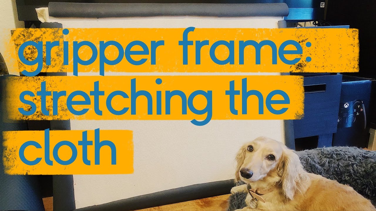 RUGS 101 | How to Stretch Cloth Over a Gripper Frame. (rug tufting, punch needle, and rug hooking)