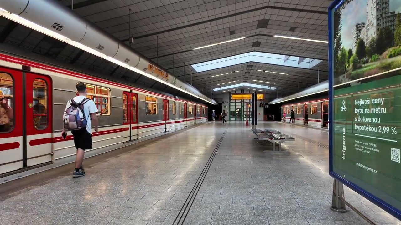 Czech Republic, Prague, metro ride from Luka to Nové Butovice