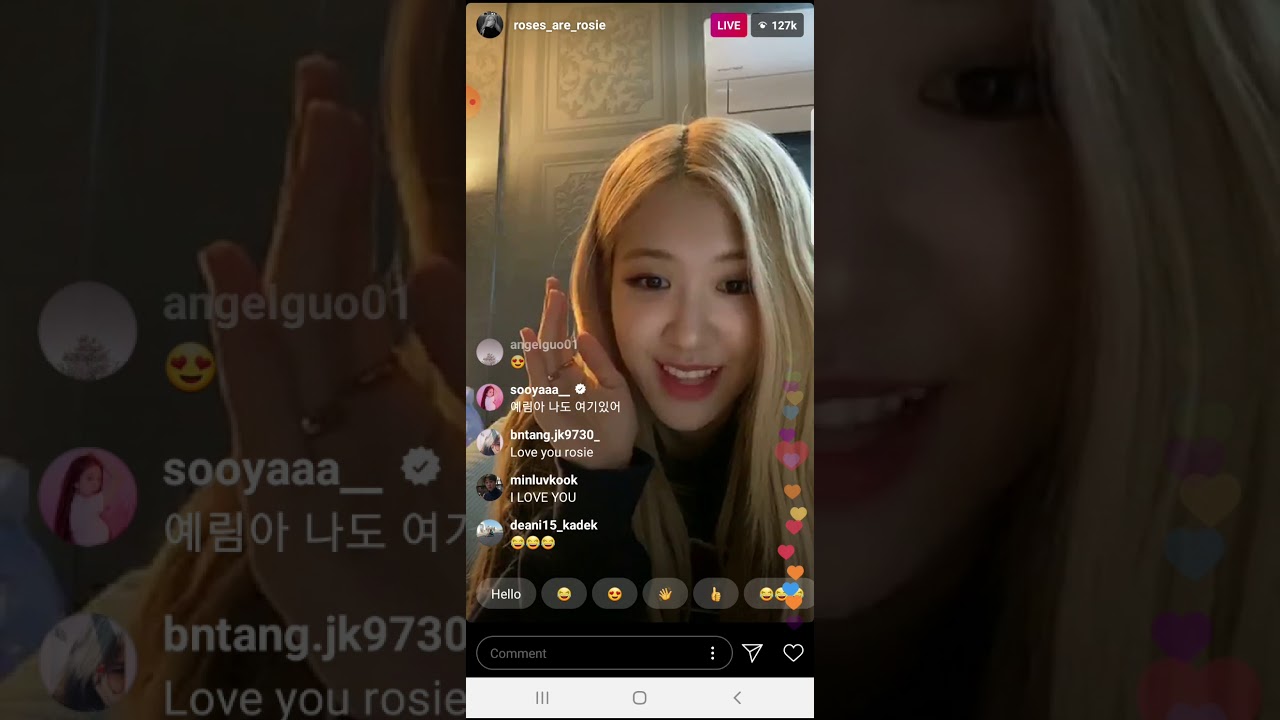 Rosé Instagram Live 191206 ft Ella, Jisoo & Yeri