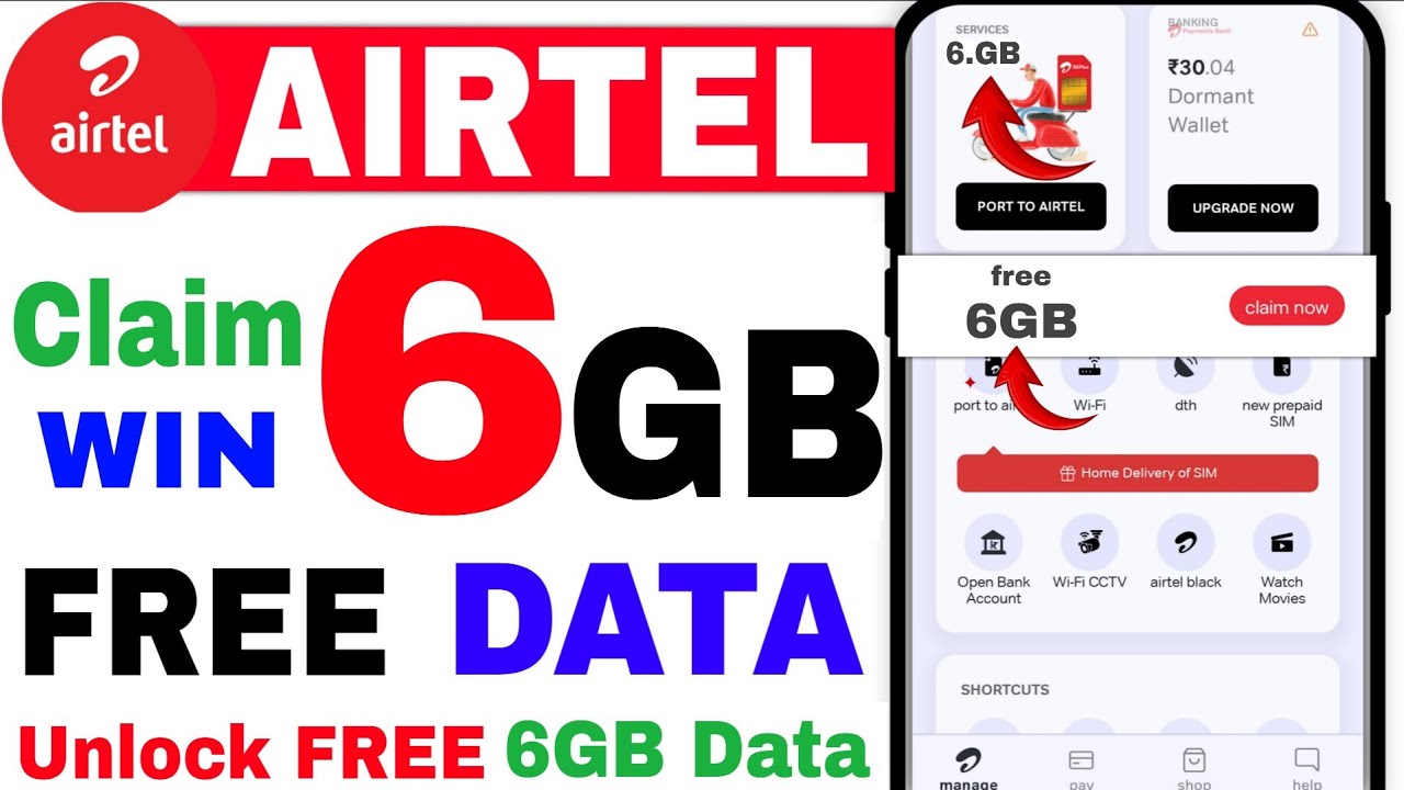 🥳Airtel Free 6GB data |Airtel free data 2026 | How to Get free 6GB data In Airtel | Airtel free data