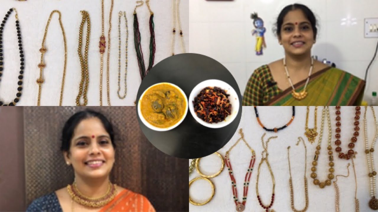 My Jewellery collection | cooking | Stuffed Brinjal Gravy | Beetroot Poriyal