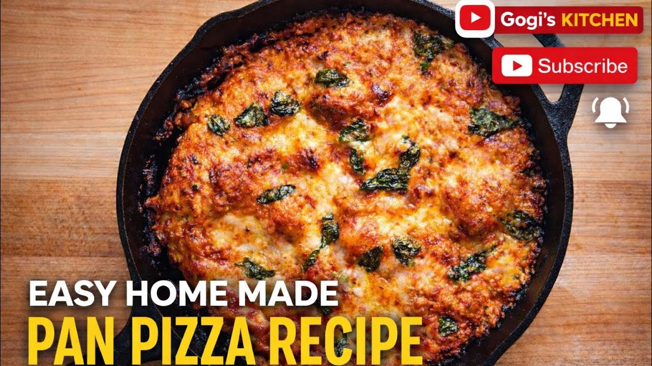 Easy Pan Pizza at Home | बिना ओवन के टेस्टी पैन पिज़्ज़ा | Must Try Recipe | Gogi’s kitchen 