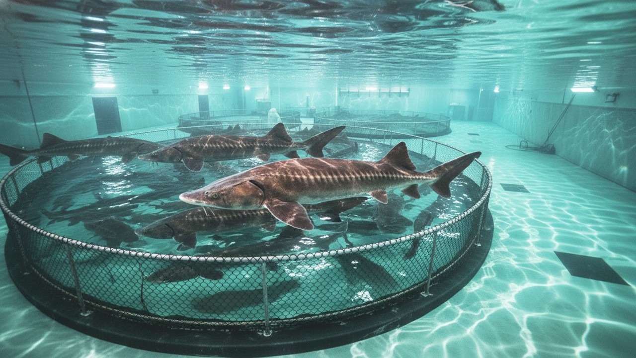 Inside the Caviar Farm: The 10-Year Process of Harvesting Luxurious Black Sturgeon Roe
