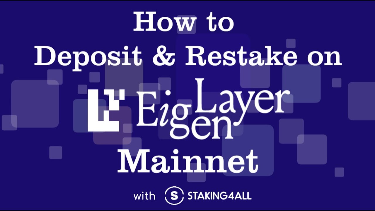 How to Restake and Deposit on Eigen Layer mainnet