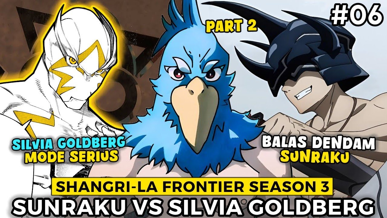 SUNRAKU VS SYLVIA GOLDBERG Part 2 | Shangri-La Frontier Season 3 Episode 06 Indonesia