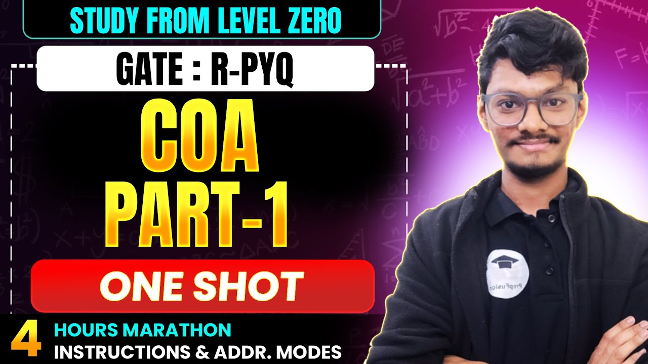 🔥Cover COA For GATE in ONE SHOT || Part - 1 || PrepFusion