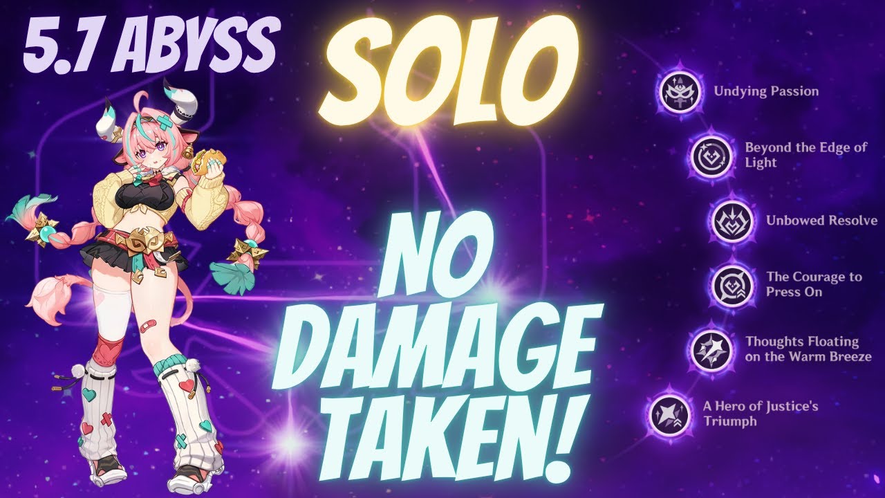 C6 Varesa SOLO | 5.7 Abyss NO DAMAGE TAKEN | Genshin Impact