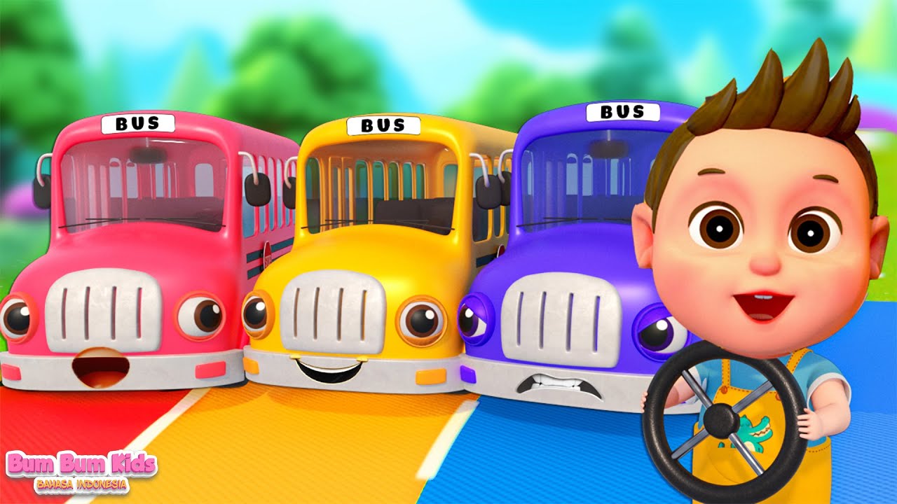 Roda Di Bus - Keamanan di Dalam Bus - Bus Song | Bum Bum Kids Bahasa Indonesia - Lagu Anak Anak