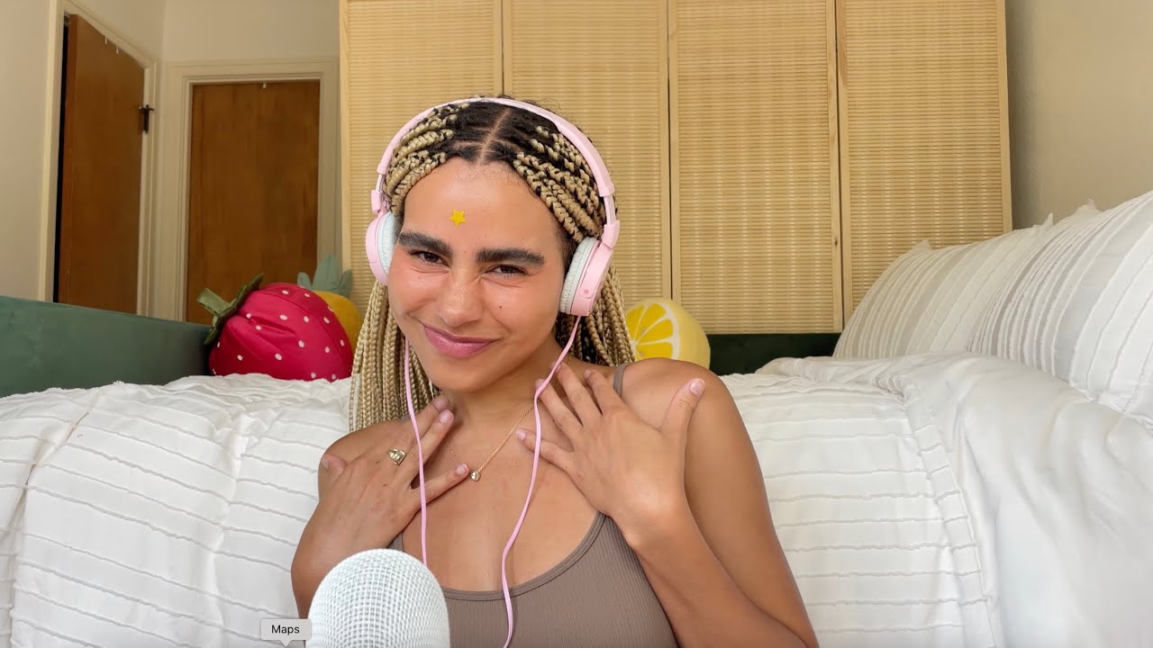 asmr collar bone tapping + fabric & skin scratching !!