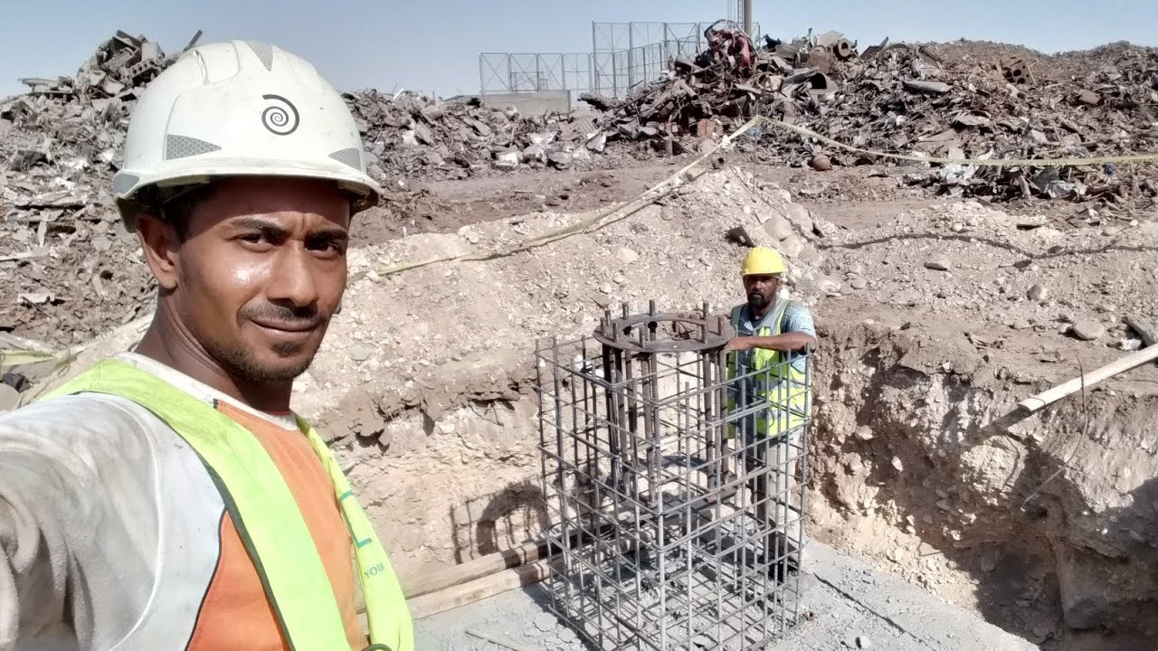 عمل قاعدة برقبة لتحميل برج الكهرباء بإرتفاع 18 متر