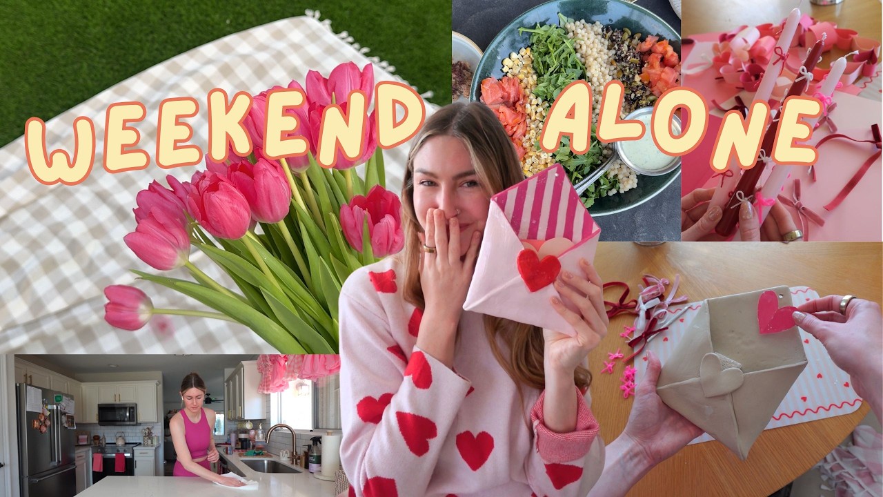 Introverted Weekend Alone at Home | Cozy crafts, house reset and Grammys