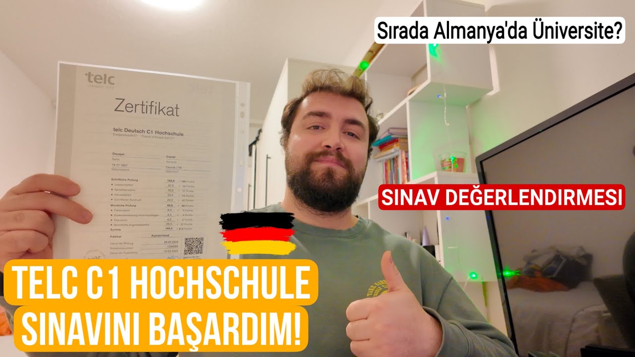 TELC C1 Hochschule Sınavını BAŞARDIM! 🎉 | Sertifikamı Aldım + Sınav Deneyimim