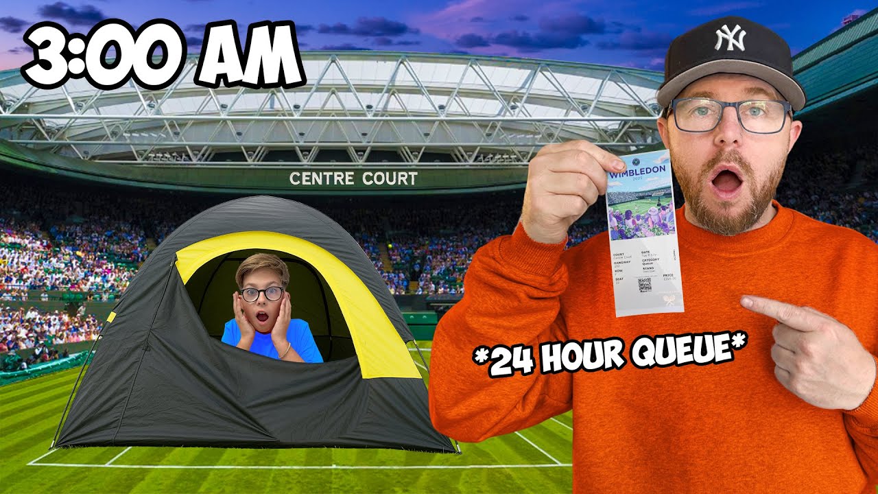 WE CAMPED OVERNIGHT IN THE WIMBLEDON QUEUE! 🎾 *CENTER COURT TICKETS*