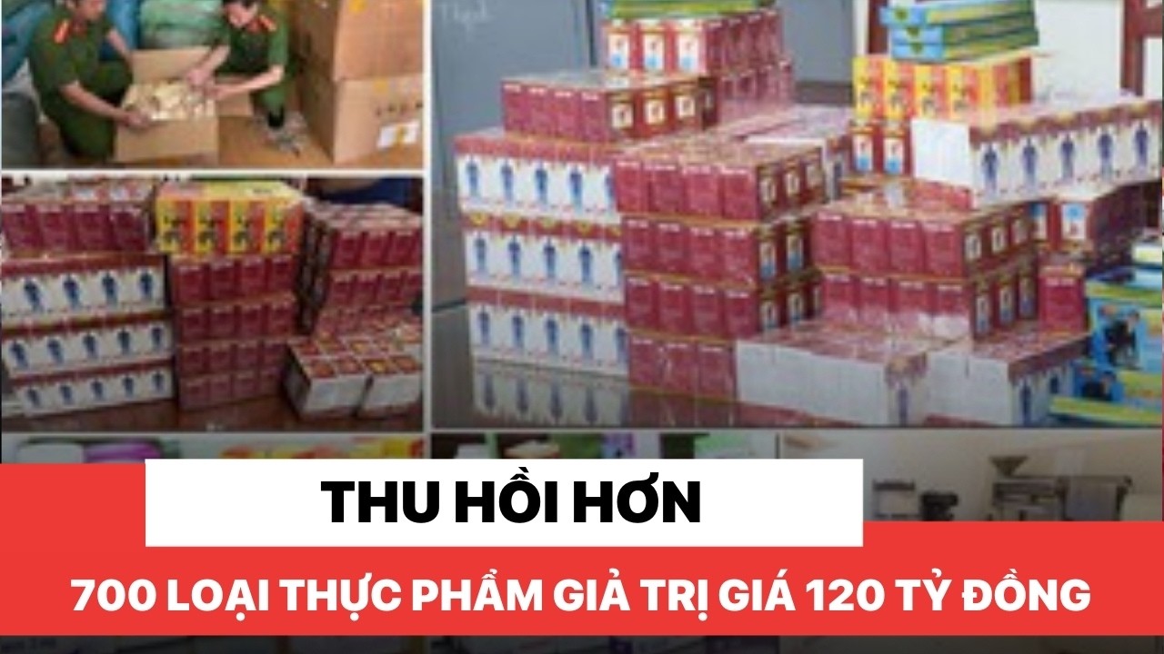 Thu hồi hơn 700 loại thực phẩm giả trị giá 120 tỷ đồng