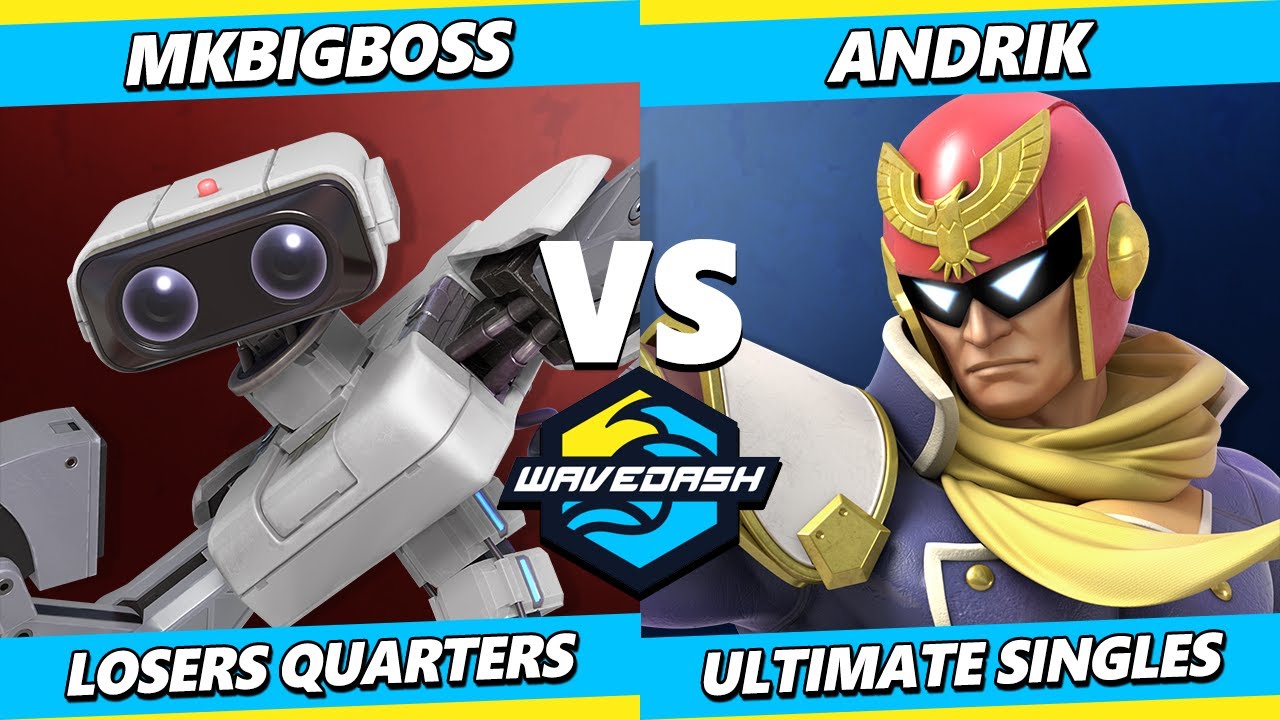 Wavedash 2023 Top 8 - Andrik (Captain Falcon) Vs. MKBigBoss (ROB) Smash Ultimate - SSBU