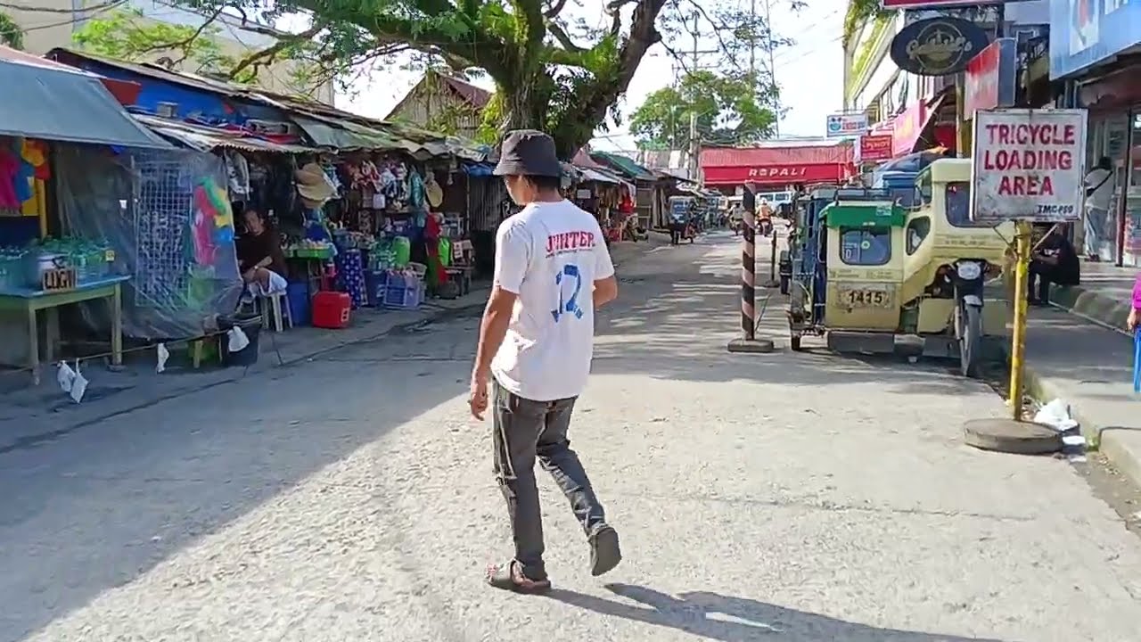 Walking in My Small Town in the Philippines on a Sunny Day