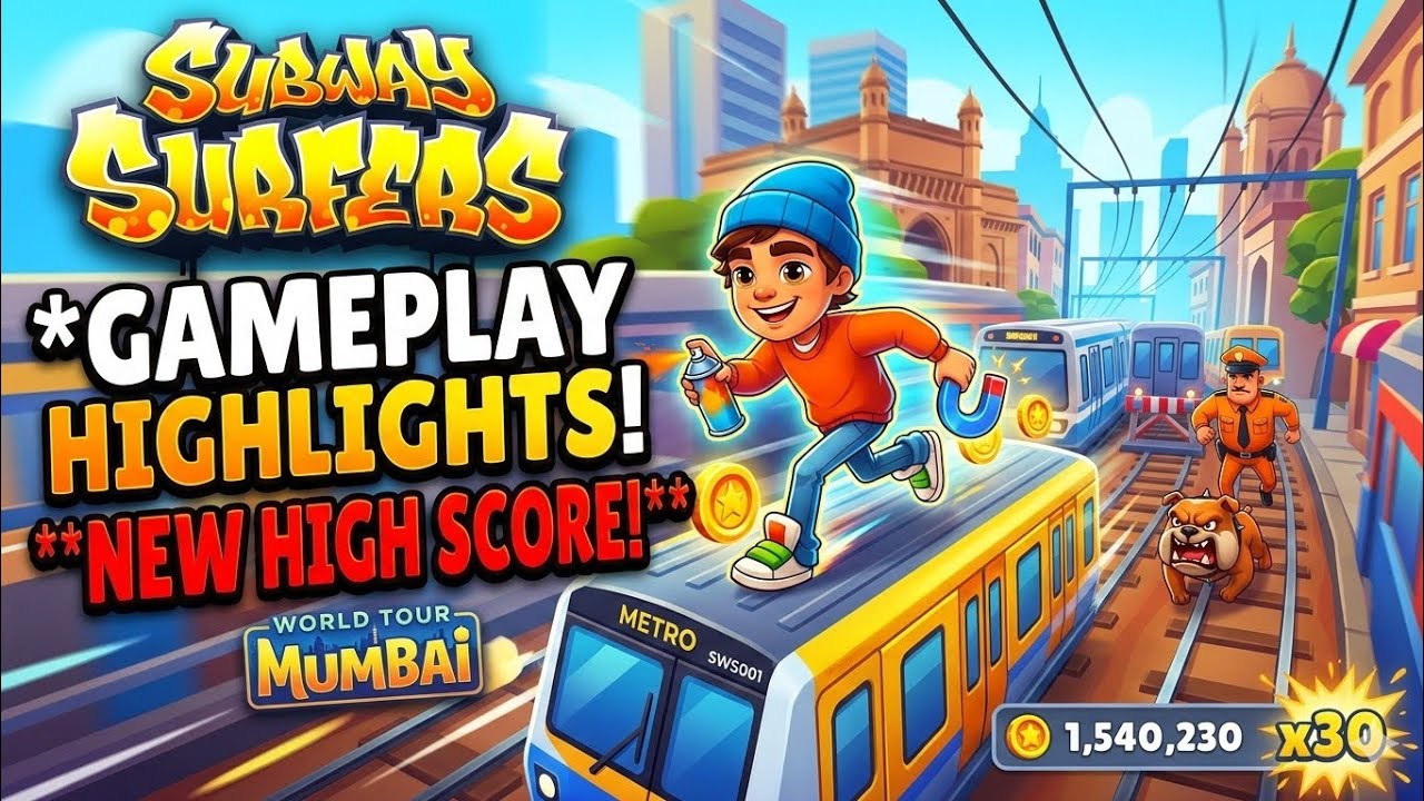 Subway surfers gameplay 🎮🎮😱 new world record 😱😱 #subwaysurfers #gaming #gameplay #scorehigh 