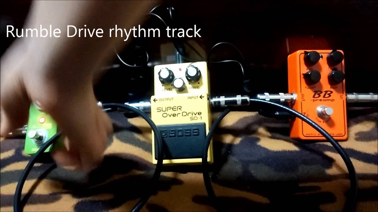 Xotic BBpreamp : Boss SD-1 : mooer rumble drive