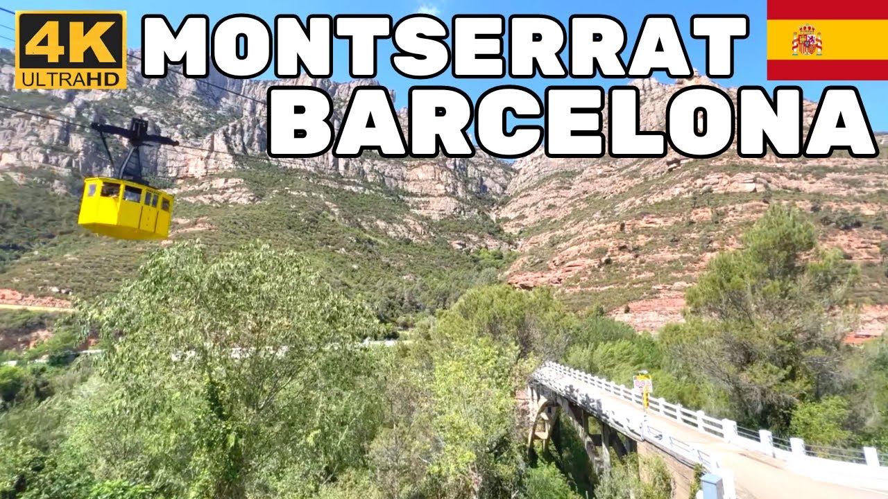 🚡Como ir a Montserrat desde Barcelona España 4K | Viaje en Tren y Teleférico