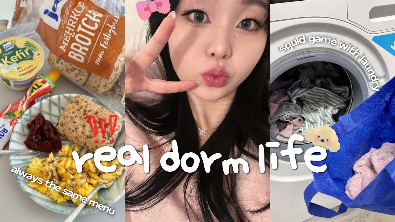 real dorm life report ✎ 1100€ to go home, REWE shopping, house chores