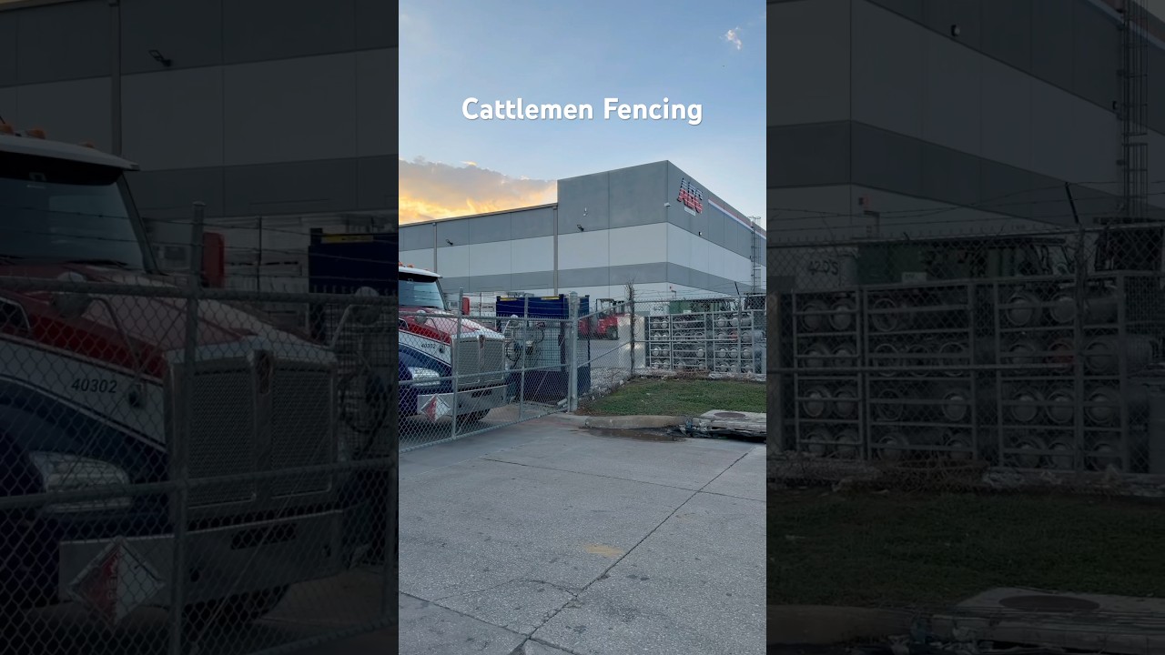 Prepping for our ABC Supply Distribution Center project! #cattlemenfencing  #industrialfencing