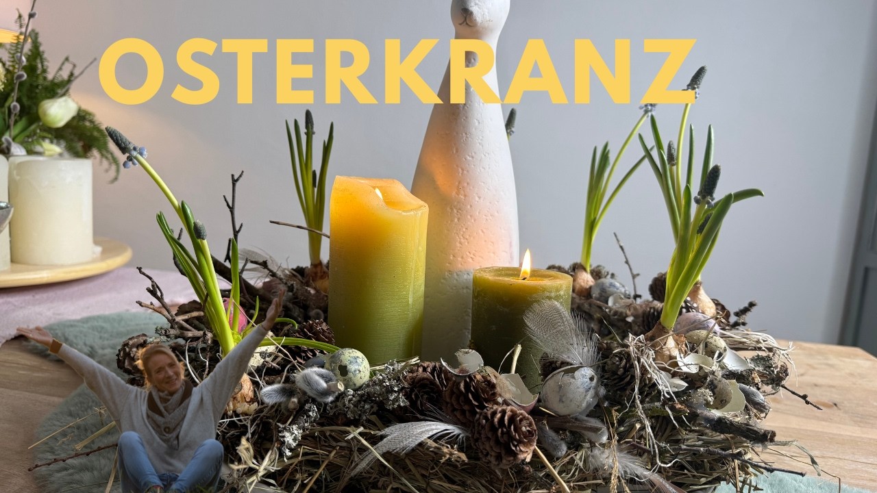 Federleichtes Osterkranz Geflecht 💛💚 DIY Osterdeko für dein Zuhause 