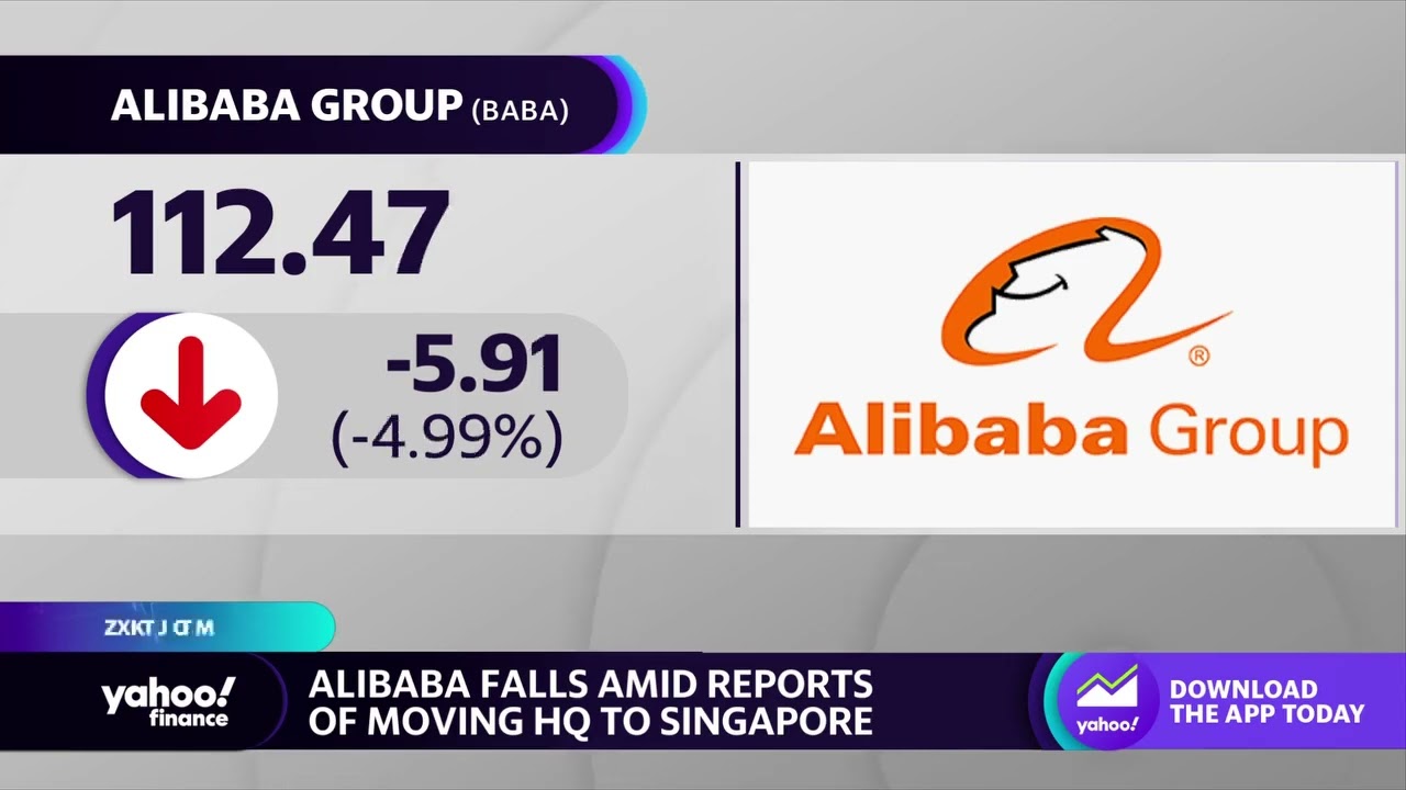 Alibaba stock under pressure amid HQ move reports