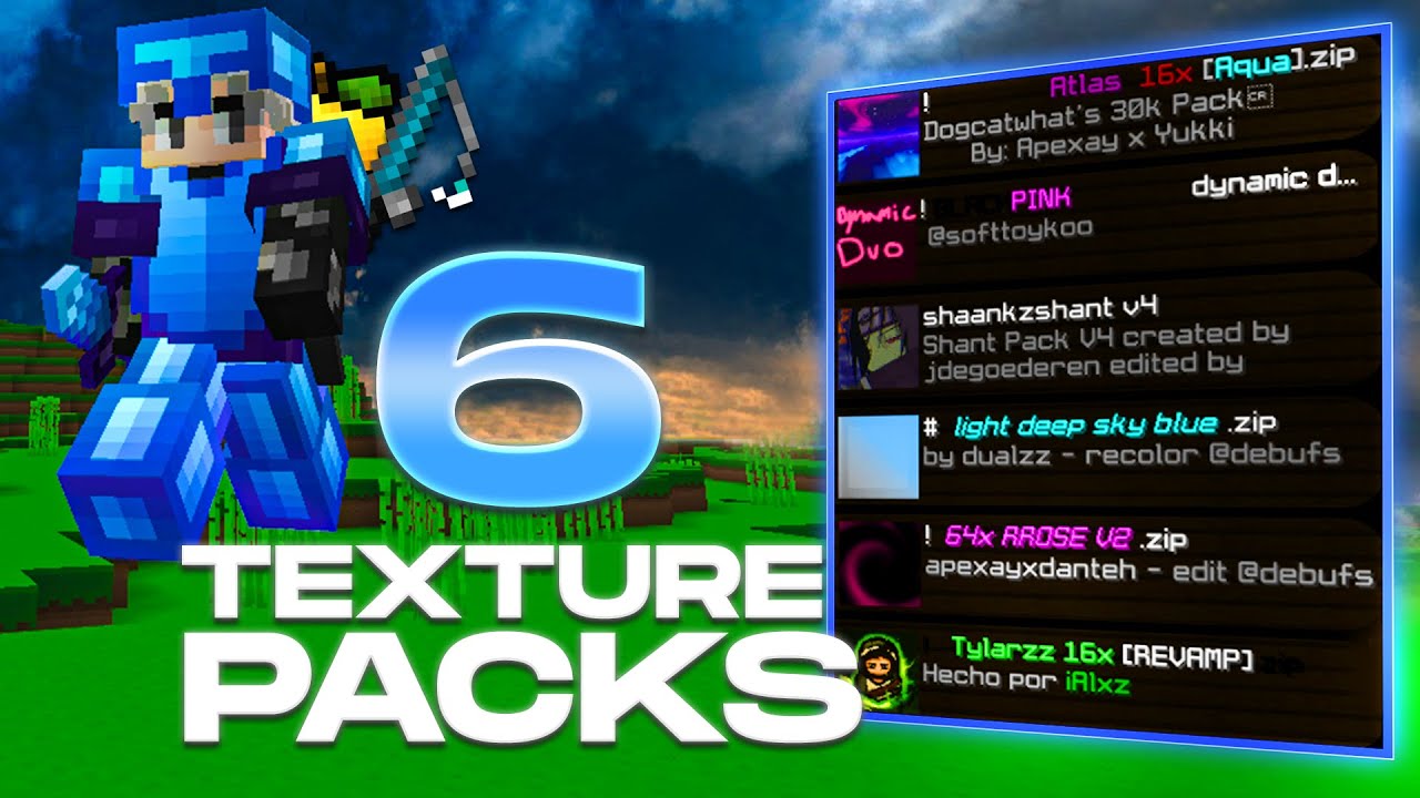 6 TEXTURE PACKS PARA UHC Y SKYWARS | Minecraft 1.7 - 1.8