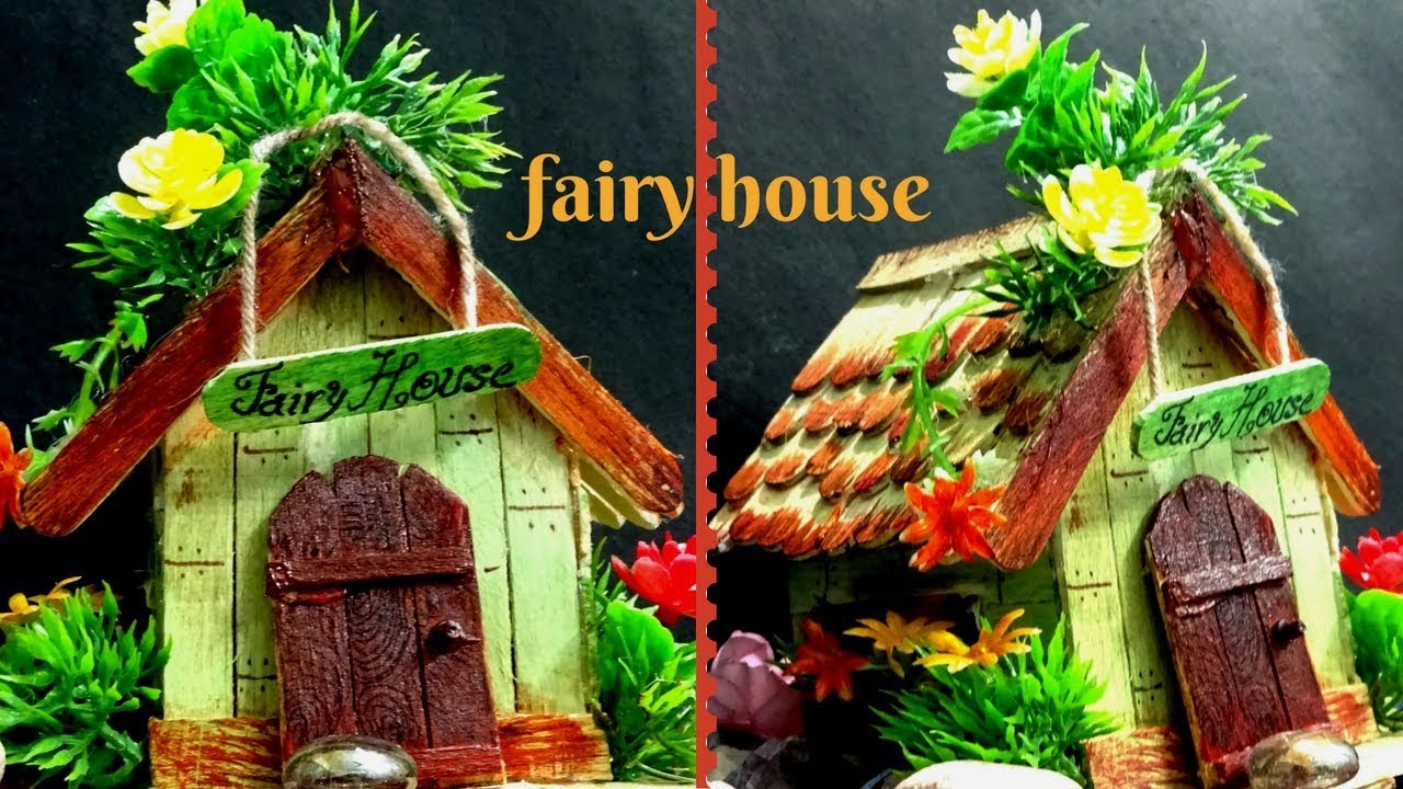 Easy DIY Fairy House |  Popsicle Stick Crafts