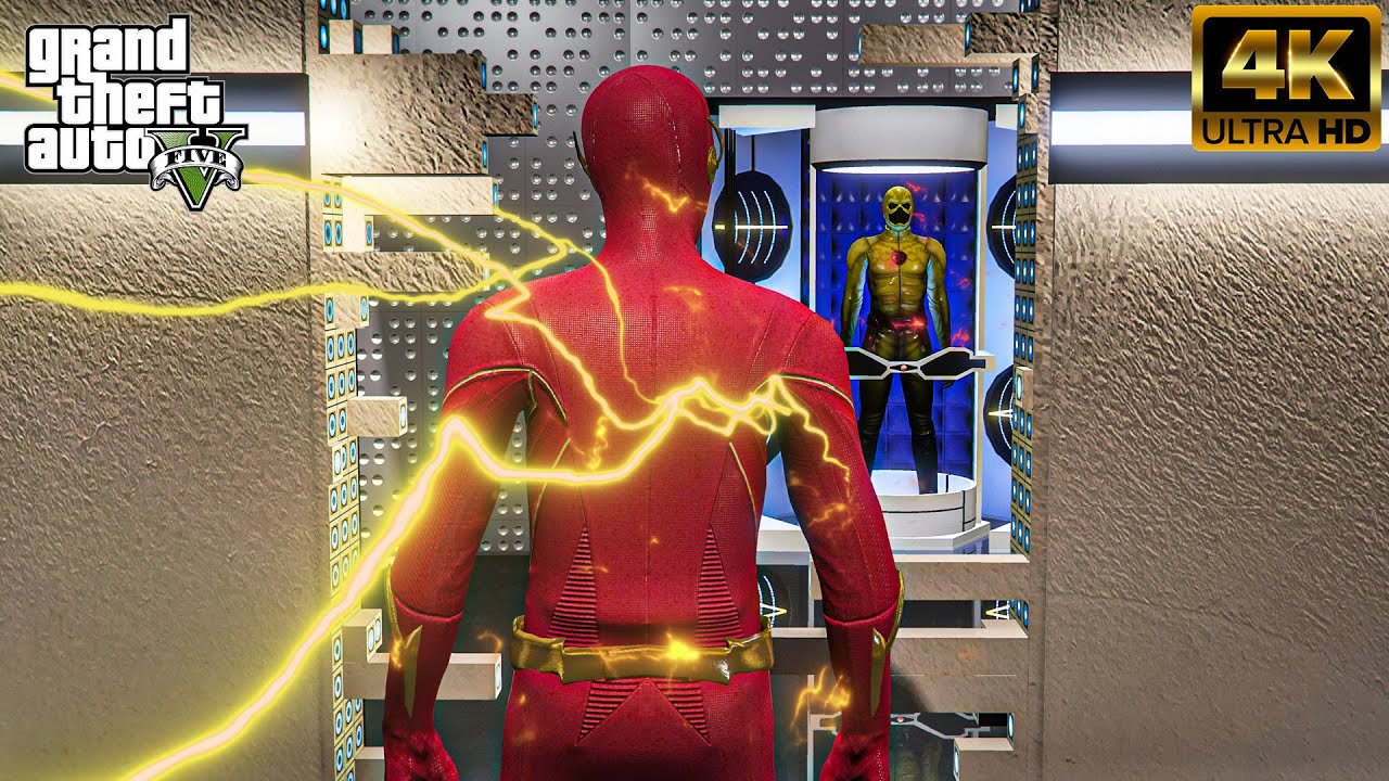 GTA 5 - The Flash exploring the Inside of STAR LABS | Singleplayer & FiveM
