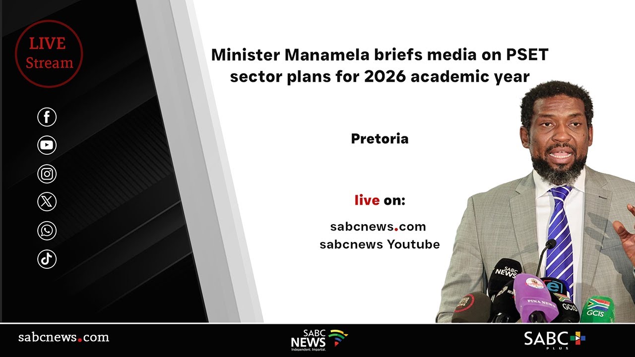 Minister Buti Manamela briefs media on plans of the PSET Sector for the 2026 academic year