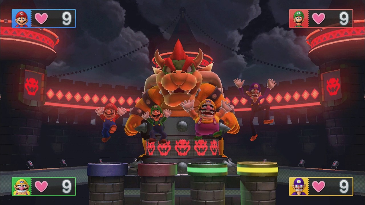 Mario Party 10 - Mario vs Luigi vs Wario vs Waluigi vs Bowser - Chaos Castle