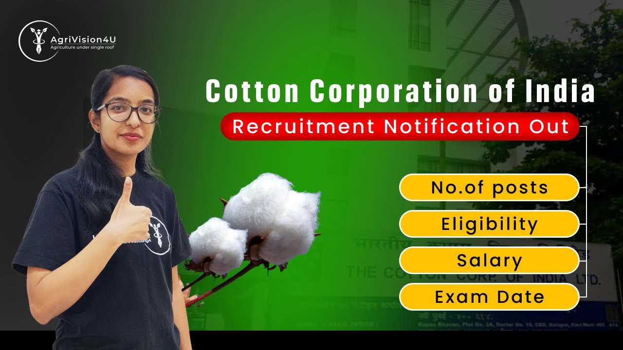 Cotton Corporation of India 2025 | CCI Exam Pattern 2025 | Salary | Eligibility | Selection #agri4u