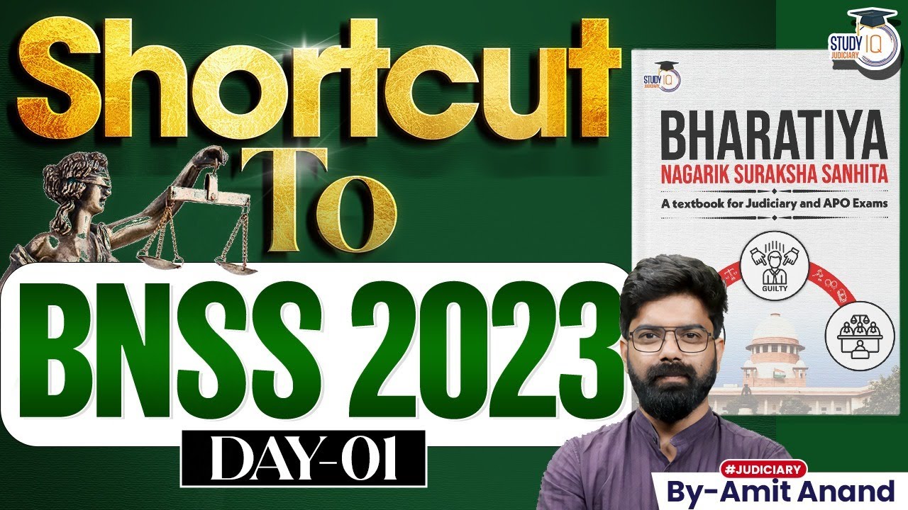 BNSS 2023 | Day 1 Introduction, Definitions & Key Changes from CrPC | New Procedural Code | Amit Sir