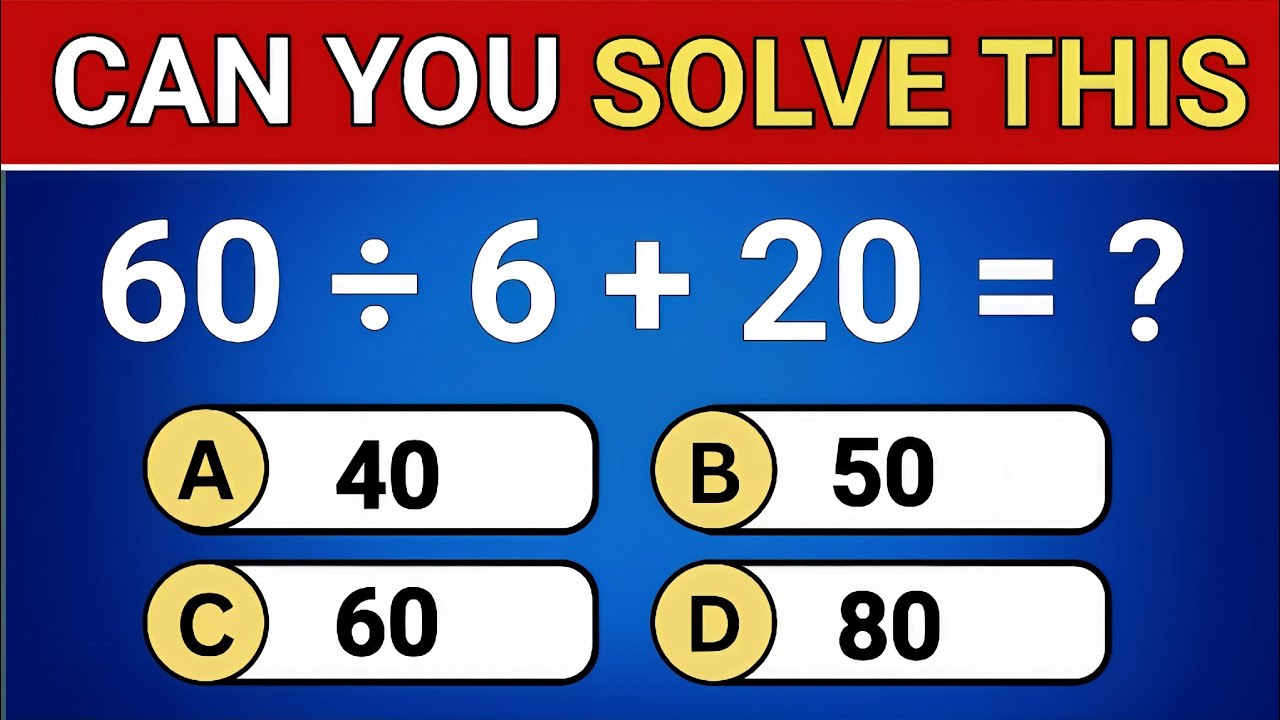 Can You Pass These Math Quiz? ✖️➗🤔 | Easy to Impossible | Ultimate Math Quiz!