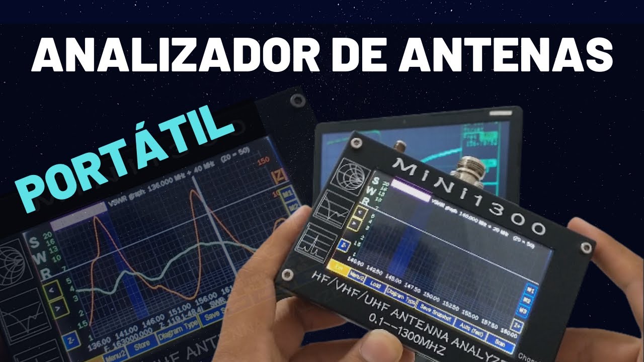 APRENDA USAR ANALISADOR DE ANTENAS MINI1300 | Como encontrar interferência | Melhor SWR | Tune SWR