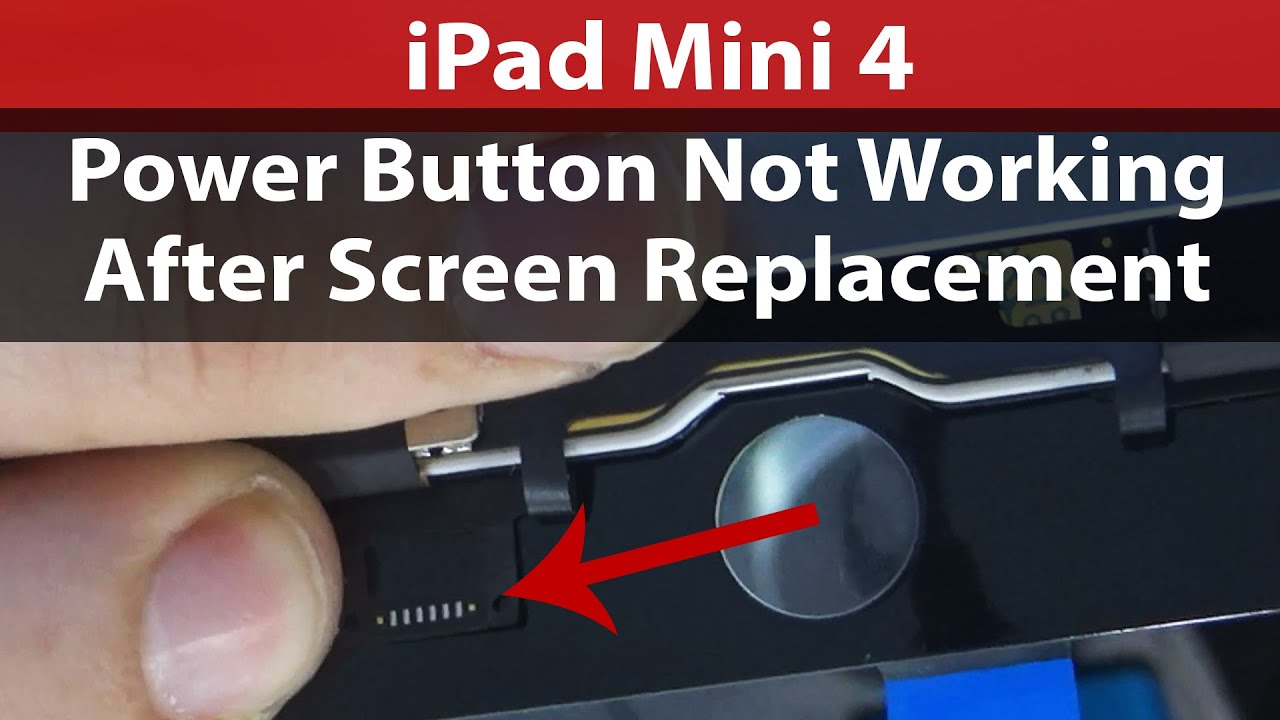 iPad mini 4 Power button not working after screen replacement -  Missing Sleep wake sensor