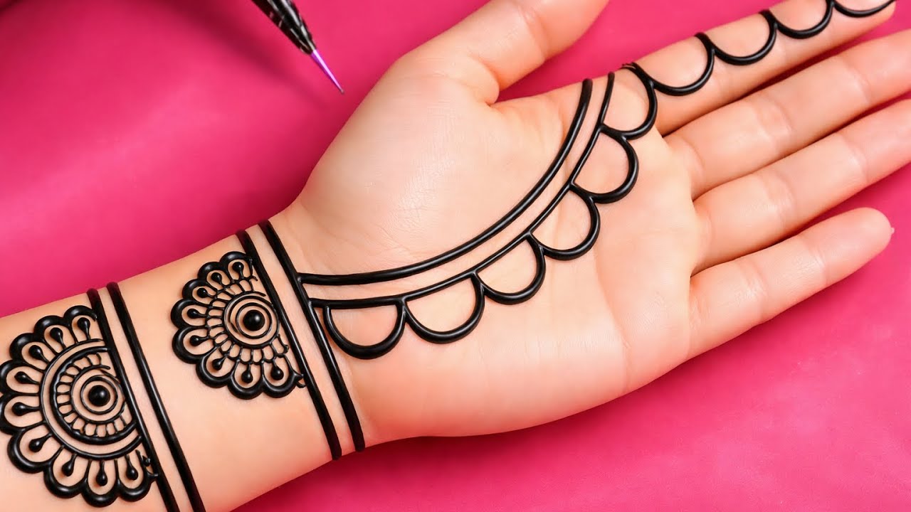 Beautiful Front Hand Mehendi Design | Easy & Stylish Arabic Pattern
